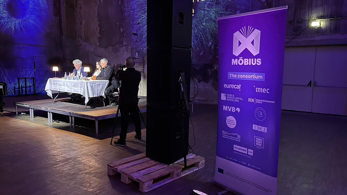 🟣Markus Loeffler, founder of the <a href="/kunstkraftwerk/">info</a>, Emanuela Furiosi, co-founder of <a href="/bookabook_it/">bookabook</a>  and the media artist Franz Fischnaller are explaining what is the Möbius Project and how it is contributing to innovation in publishing!

👇Stay tuned for knowing more about tonight!