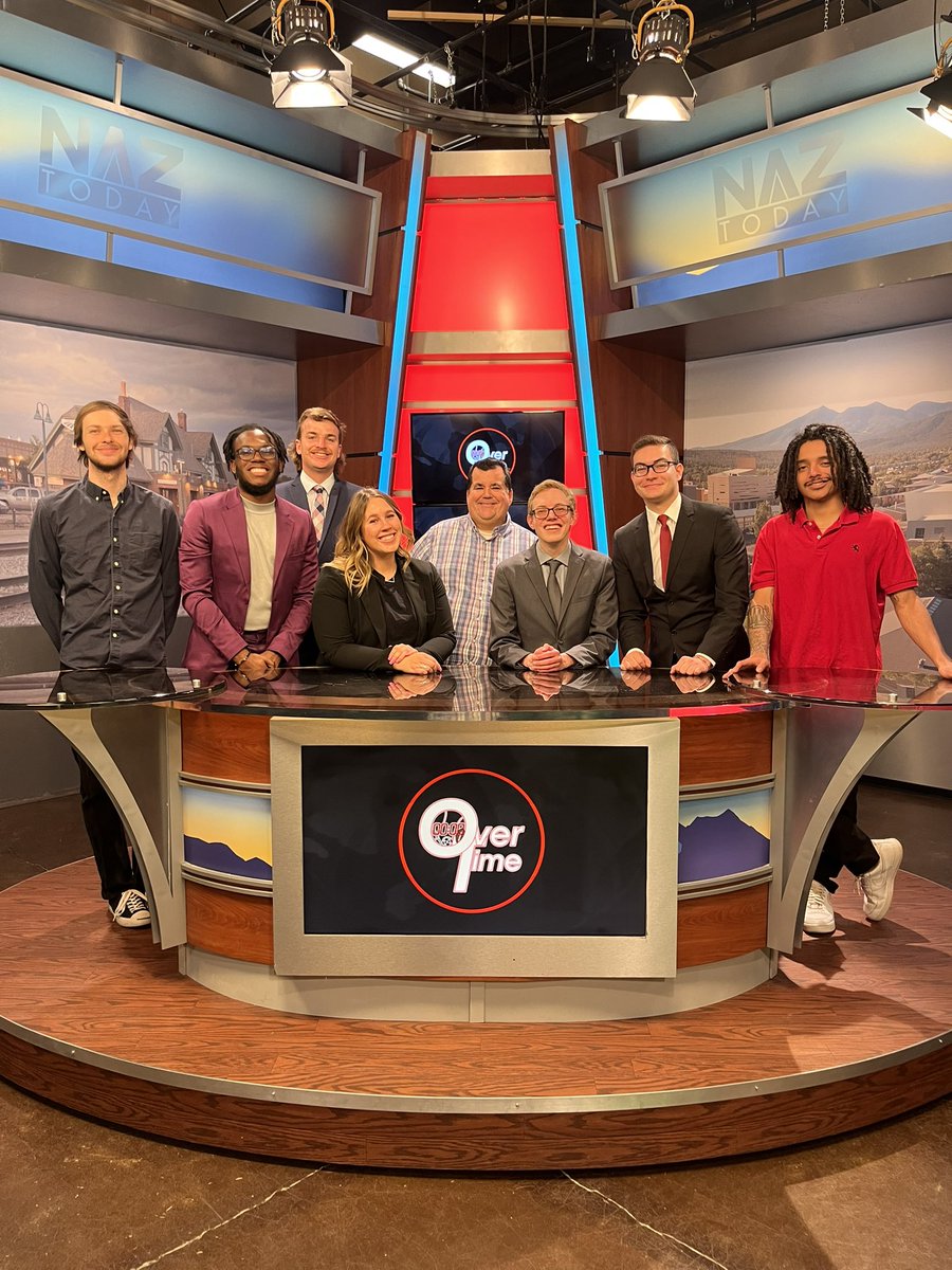naz_sports_'s tweet photo. Yesterday we did an OT send off show for our seniors! Watch it tonight on Channel 4, or on YouTube.

We love you all so much, and wish you the very best❤️ Thank you for everything!

@NAU 

#nau #flagstaff #nazsports #sportsmedia https://t.co/fM96GkinFR