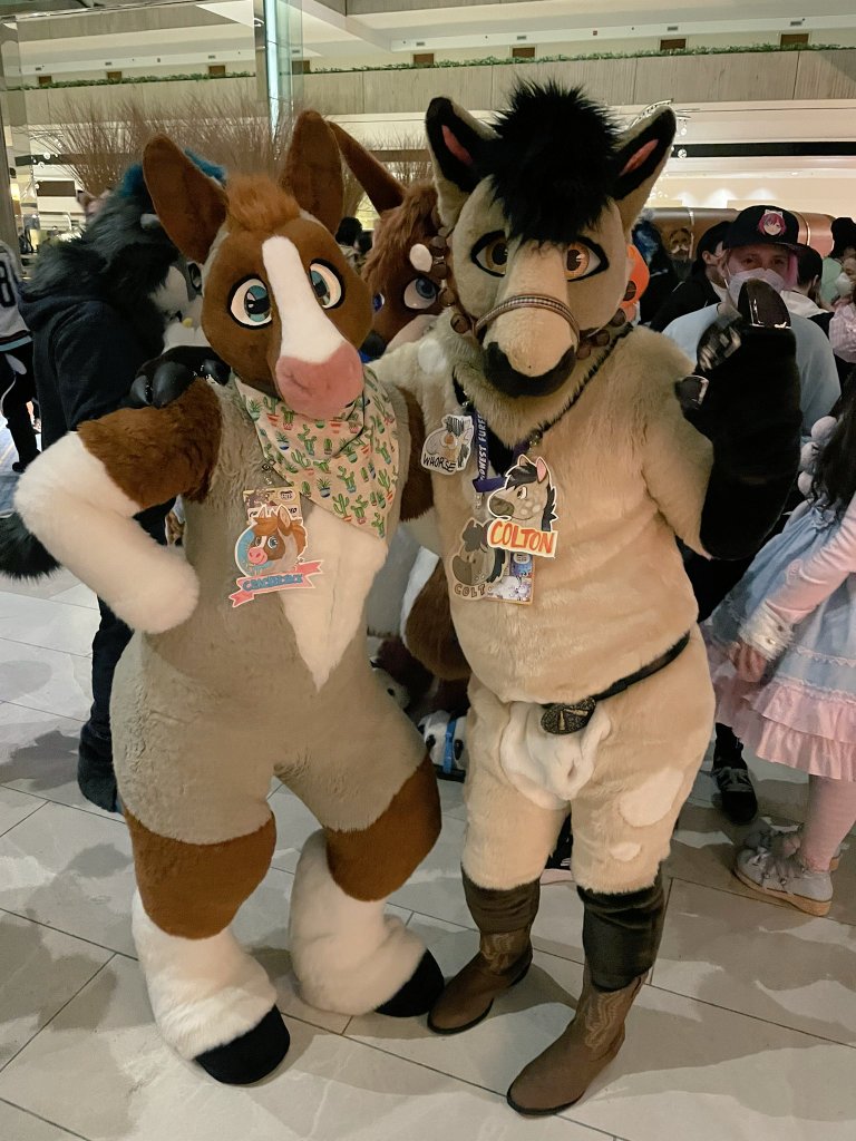 Crackerjack (@cozycolt) on Twitter photo NEIGH WAY it's #FursuitFriday !!
Celebrate with a pal and an apple ๐ด๐
<a href="/TheRedRuff/">Foal of it</a> NEIGH WAY it's #FursuitFriday !!
Celebrate with a pal and an apple ๐ด๐
<a href="/TheRedRuff/">Foal of it</a>