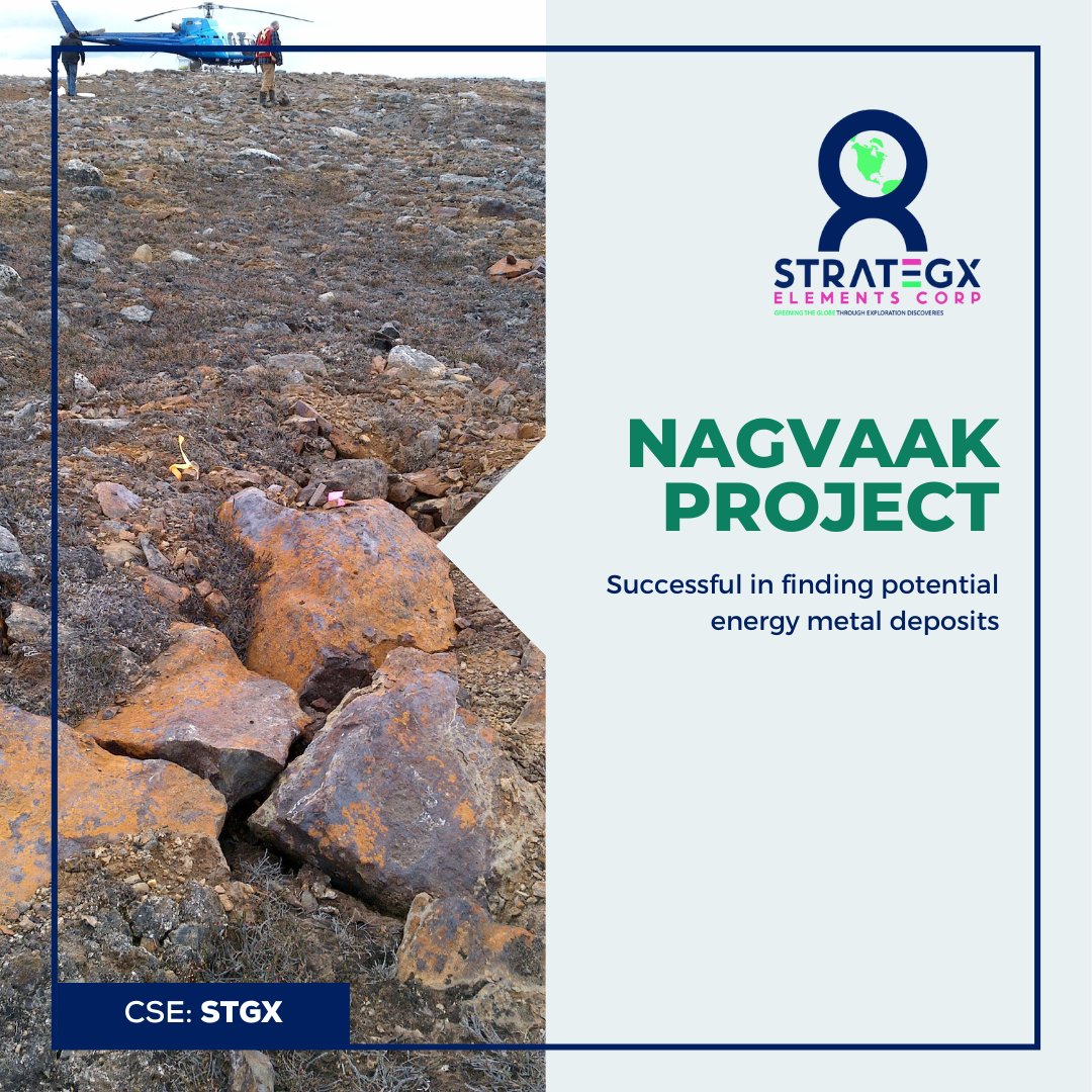 Exploration work at our Nagvaak Project was successful in finding potential energy metal deposits, particularly in #graphite discovery! Highlights Include: ✅ Surface area potential of over 4km length in the mineralized corridor at a depth ✅ High-quality graphite with jumbo…