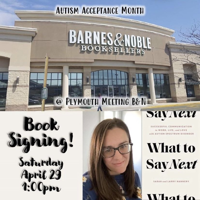 Come by <a href="/BNPlymouthMtg/">Plymouth Meeting BN</a> tomorrow at 1pm to close out #AutismAcceptanceMonth and get a signed book! 🤩🤩 So excited to be there and to showcase books by #AutisticAuthors and allies. #ActuallyAutistic <a href="/simonschuster/">Simon & Schuster</a> <a href="/SSEdLib/">S&S EducationLibrary</a> <a href="/larrynannery/">Larry Nannery</a> 📚🖋️✨ stores.barnesandnoble.com/event/97800621…
