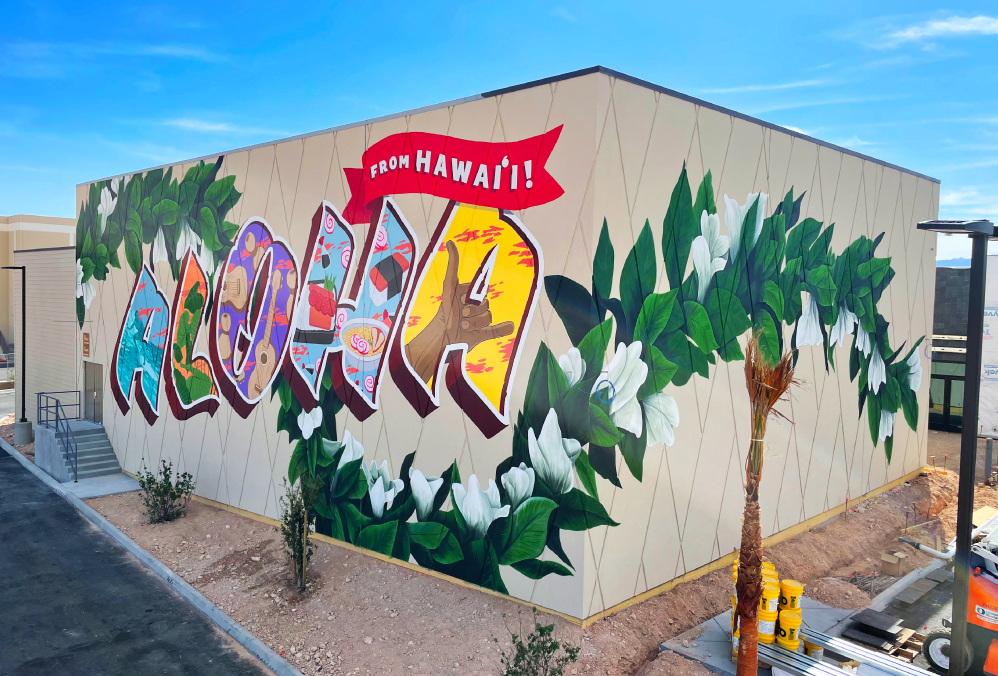 Zippys's tweet photo. Sending loose shakas and CHOKE ALOHA from the 702! 🤙🎰

You've asked and we get answers: YES, we steh coming to Vegas, but try wait litto bit longer, k? Da mural is pau but we still get choke stuff fo' do. 

Visit https://t.co/jjH0Ie6HQh for updates and more info. https://t.co/ezWwhE3JOK