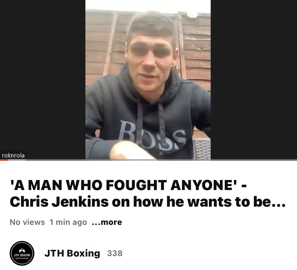 INTERVIEW WITH <a href="/ChrisRokn/">Chris Jenkins.</a> IS OUT NOW💥

youtu.be/rGYp1Nj3leI

really did enjoy this interview, Chris is a top man who never says no to a fight🤝