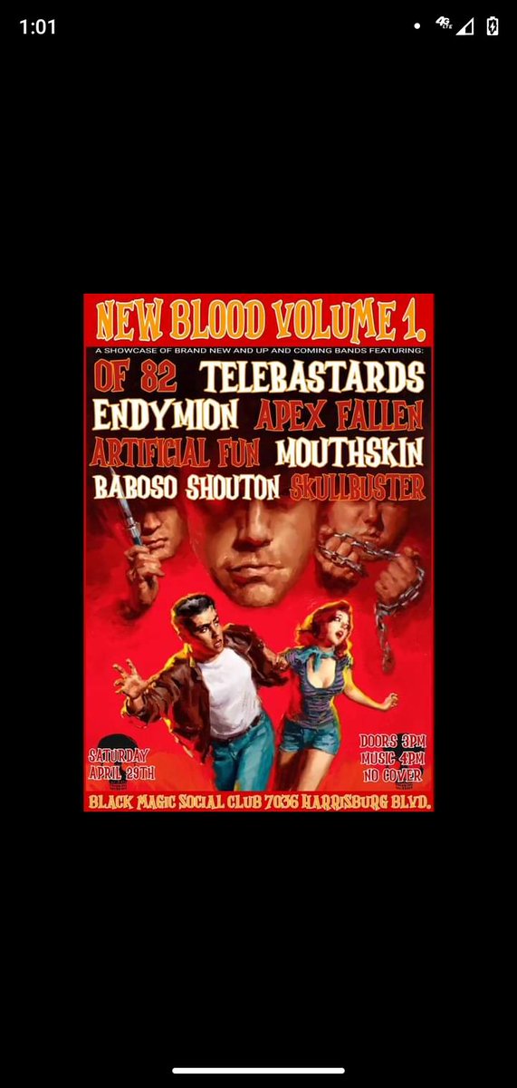 Check out Of 82 at midnight, Friday April 29th at the Black Magic Social Club in Houston,Texas . Should be a great show and see you there!! #houstonmusicscence #indierock #80smusic