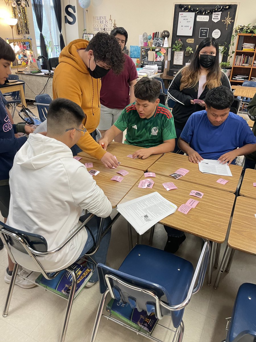 My 2nd period 8th graders were hard at work today sorting and matching different events of the Civil War &amp; Reconstruction Era. I am so proud of the work they've put in this year in preparation for their STAAR test next Wednesday. 🙏🏼🤞🏼