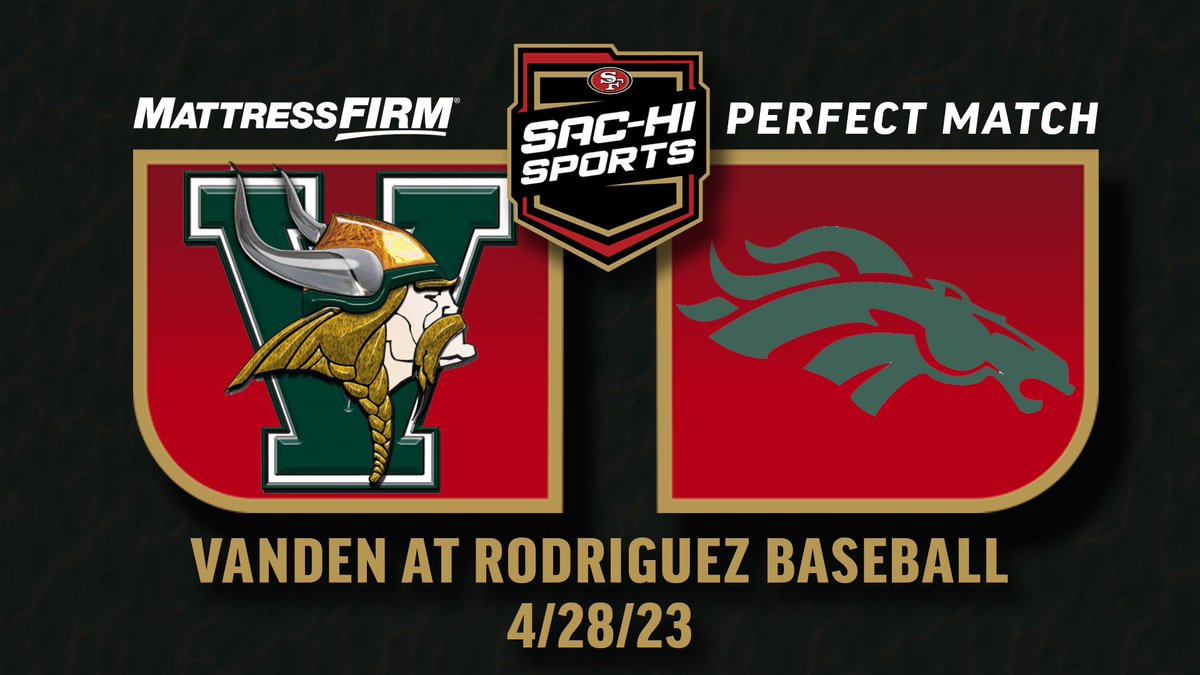 PremierPrepsNMP's tweet photo. Wrapping up the week w/ Vanden facing Rodriguez, which seeks its 2nd straight MEL title, on @49ersSacHi Sports!
@VikingsVanden @RHSMustangs @Maushart_Alex @WildeKaden @Brayden_Bruno6 @LandonTroutt @FriedBryce34 @SandnerKyle @dalen_shipp @teacher707james @EBroschard @cbroschard15 https://t.co/izxs7P0voN