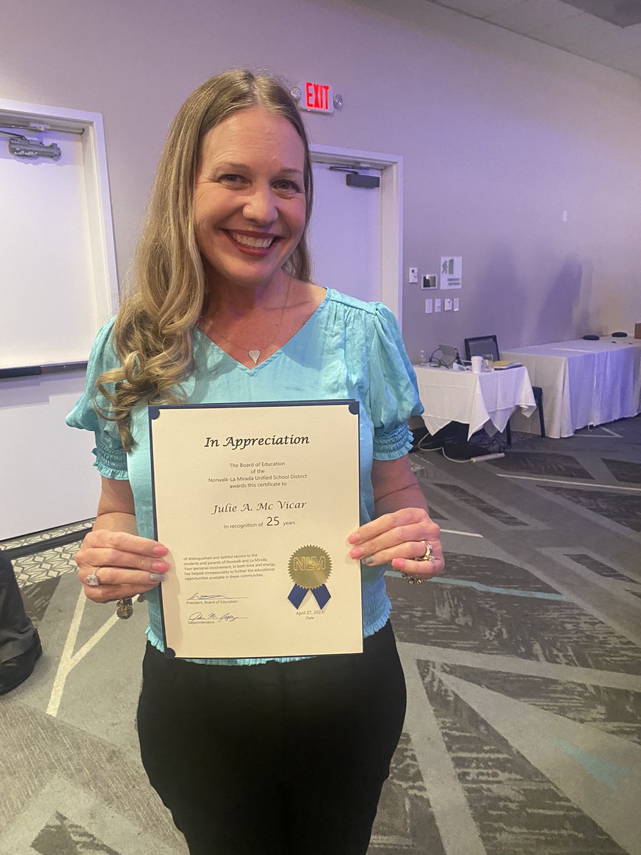 Thank you Mrs. McVicar for 25 years of service! Thank you for all you do! #wearelapluma