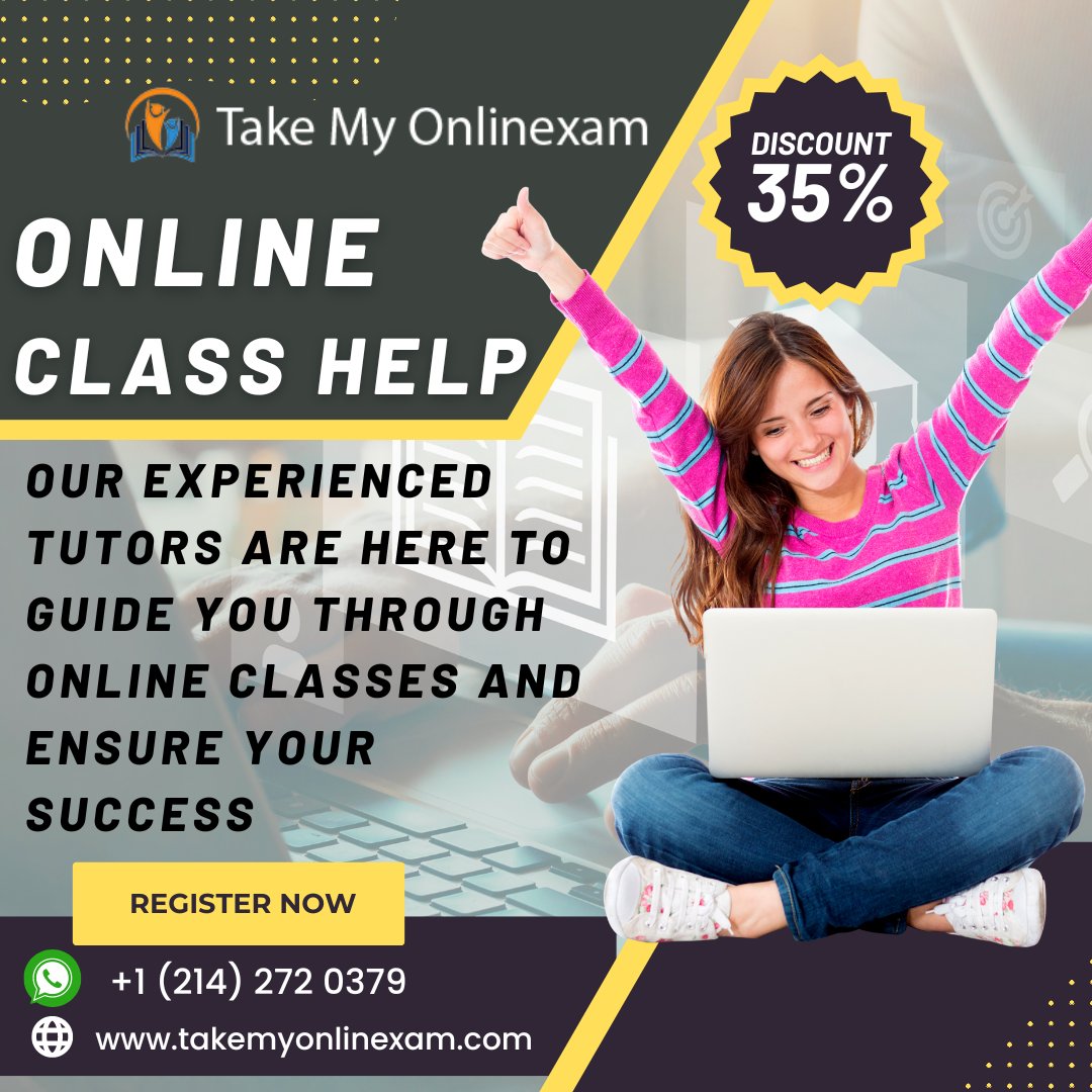 Takeonlinexam's tweet image. Struggling with online classes? Don&apos;t worry - we&apos;re here to help! Our team of experienced tutors can provide the guidance and support you need to succeed in virtual learning. Contact us today to learn more. #OnlineClassesHelp #VirtualLearning #EducationSupport