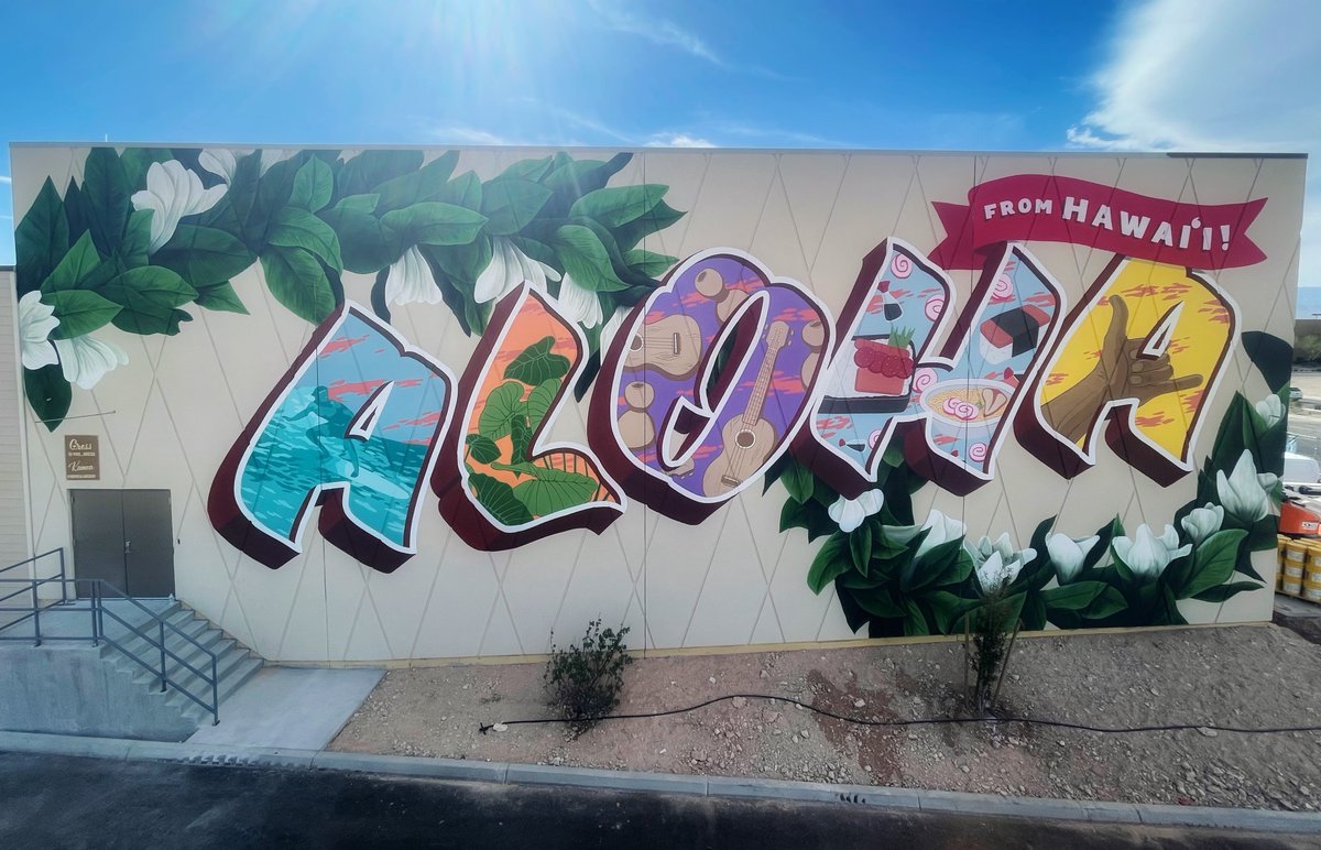 Zippys's tweet photo. Sending loose shakas and CHOKE ALOHA from the 702! 🤙🎰

You've asked and we get answers: YES, we steh coming to Vegas, but try wait litto bit longer, k? Da mural is pau but we still get choke stuff fo' do. 

Visit https://t.co/jjH0Ie6HQh for updates and more info. https://t.co/ezWwhE3JOK