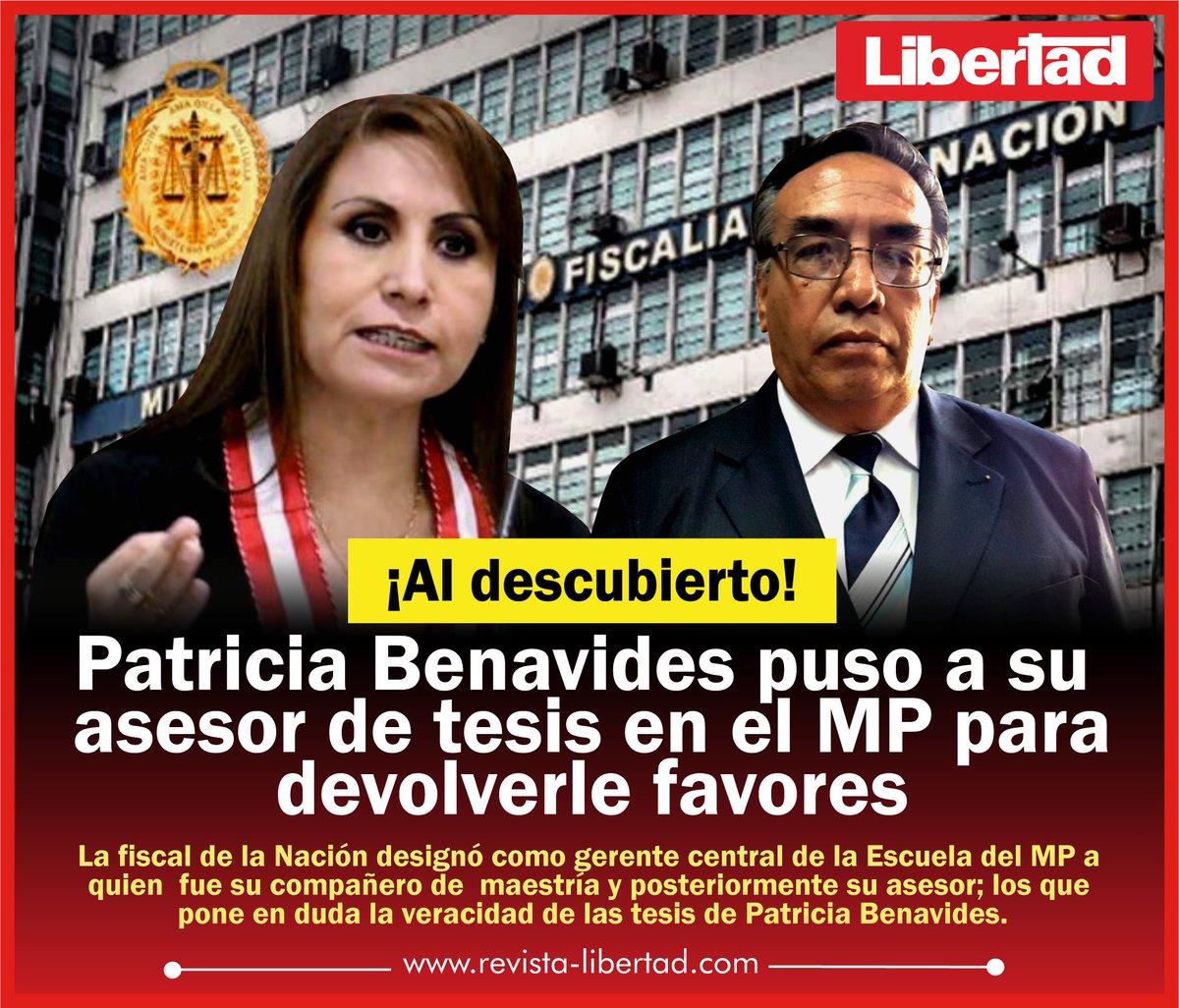 LibertadRevista's tweet photo. 𝐏𝐚𝐭𝐫𝐢𝐜𝐢𝐚 𝐁𝐞𝐧𝐚𝐯𝐢𝐝𝐞𝐬 𝐩𝐮𝐬𝐨 𝐚 𝐬𝐮 𝐚𝐬𝐞𝐬𝐨𝐫 𝐝𝐞 𝐭𝐞𝐬𝐢𝐬 𝐞𝐧 𝐞𝐥 𝐌𝐏 𝐩𝐚𝐫𝐚 𝐝𝐞𝐯𝐨𝐥𝐯𝐞𝐫𝐥𝐞 𝐟𝐚𝐯𝐨𝐫𝐞𝐬
📷📷𝑳𝒆𝒆𝒓 𝒎𝒂́𝒔: https://t.co/vkRA6RNwo9 https://t.co/9nT2fdC1yv