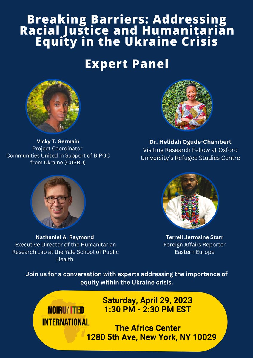 The "Breaking Barriers" conference is TOMORROW and you don't want to miss it! Join us for a chance to hear from members of our expert panel about their ongoing work addressing humanitarian inequity around the world. Register at: eventbrite.com/e/nui-addressi…