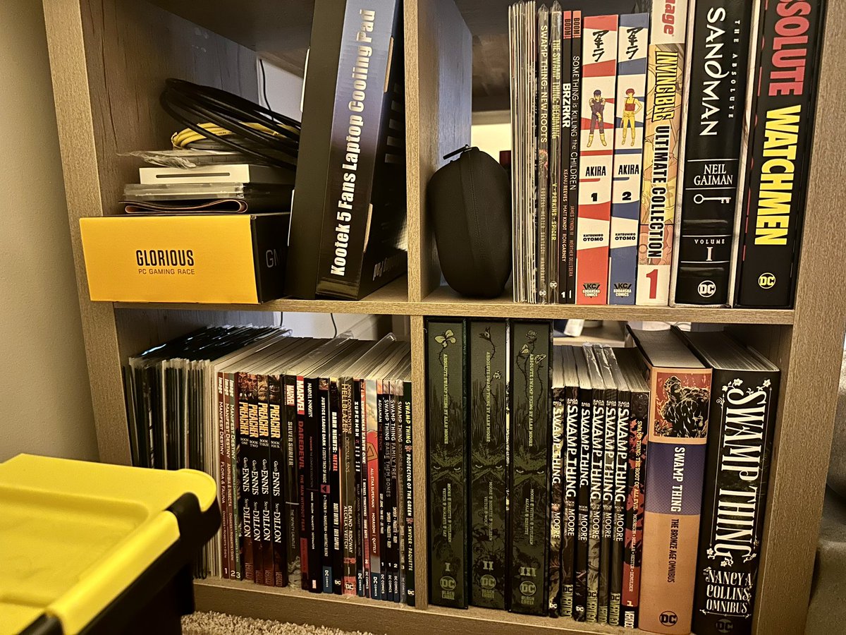 ReadCsmBozo's tweet photo. Collection update, its been about a year since I did one. Haven't really gotten a ton of new stuff as I have been more into D&amp;D and Card games, but I like where its goin🦉 Recommendations are always sluttily welcome https://t.co/c1CPYTsPrB