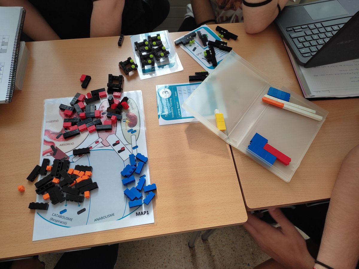 barbodes's tweet photo. Alumnat de 3r d'ESO de l'@inscanoriac pensat com funciona el metabolisme cel·lular amb #lifebricks. Gràcies @jdomenechca per pensar i compartir tantes i tantes activitats. https://t.co/vsQrkzfdKk