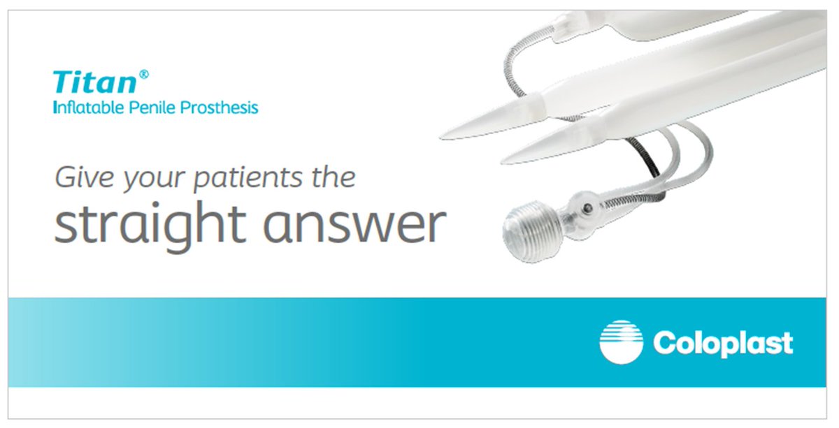 Coloplast_MD's tweet photo. Give your patients the straight answer. #Titan IPP is the only #InflatablePenileProsthesis with #FDA approval for manual modeling in the presence of #Peyronie’s disease. Learn how Titan IPP is designed for performance from the operating room to the bedroom https://t.co/LZmpmmAcjq https://t.co/f8APpOMQFu