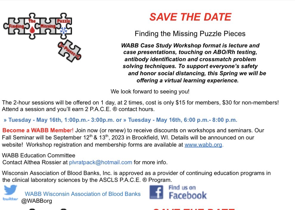 WABB Dry Case Workshop, May 16th, 2023
 Register by clicking the link 

wabb.org/calendar/case-…
