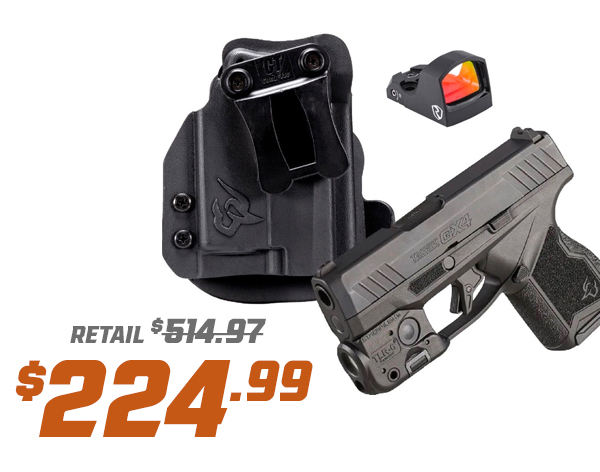 TaurusUSA's tweet photo. Don't miss out on the opportunity to elevate your EDC setup. This special bundle includes a Riton Optic, Streamlight TLR-6 and Holster!
Shop now --> https://t.co/msy0O0wDNr https://t.co/TdAA17ZqF2