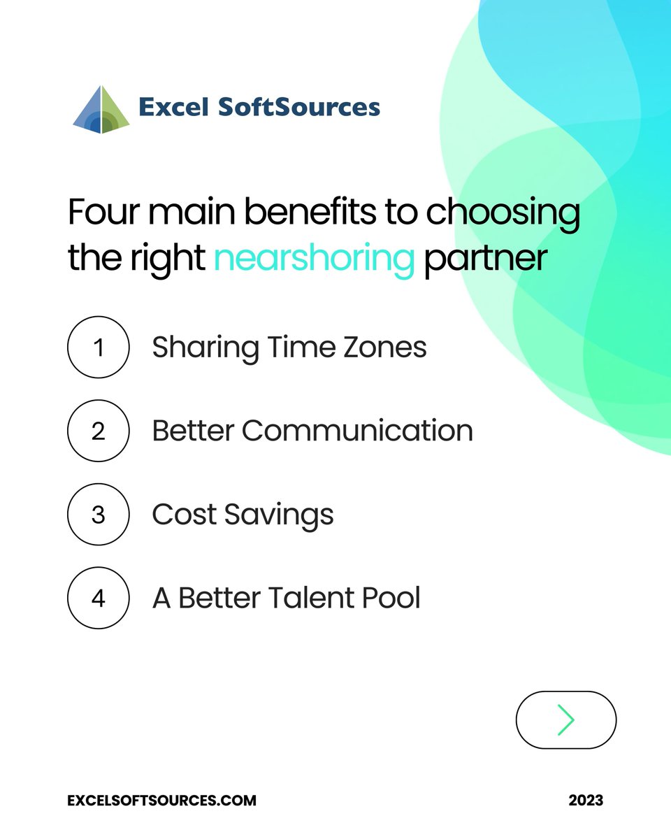 ExcelSoftSource's tweet image. Ever heard of Nearshore Development? 💡
With high-quality outsourcing services, from IT staff augmentation and web application development to DevOps and software integration. 

Excel Softsources has got you covered.
#nearshoring #nearshoreoutsourcing #nearshoresoftwaredevelopment