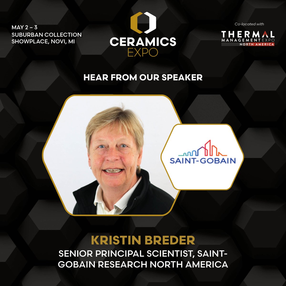 CeramicsExpo's tweet image. Hear what Kristin Breder from @saintgobain has to say on #mechanicalproperties &amp;amp; #failureanalysis of ceramic &amp;amp; glass materials.

The panel will discuss modern &amp;amp; traditional methods, including how to identify and reduce defective components.

Find out more ow.ly/gUgB50NTAQX