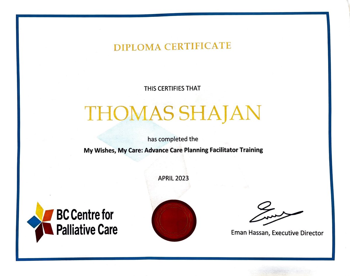 PR3MNT's tweet photo. Officially, I am authorized to conduct community-based public talks about Advance Care Planning. Thank you BC Centre for Palliative Care for the opportunity - received diploma certificate - My wishes, My care: ACP facilitator training. 

#advancecareplanning #acp #mywishes #mycare #bccentreforpalliativecare @PICEELL @AdvanceCarePlan @BCC4PC