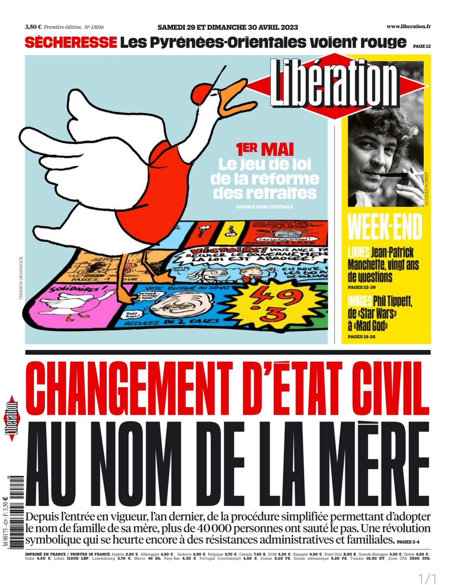 Avec @TerreurGraphiQ, on vous propose tout le week-end dans <a href="/libe/">Libération</a> un "Jeu de loi" en double page centrale. Objectif : le retrait de la réforme des retraites. Problème : un 47-1 a été déposé et vous n'avez que 20 coups pour y arriver. A vous de jouer mais attention à la Brav-M !