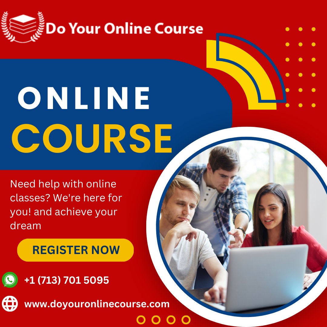 DoYourOnlineCou's tweet image. Struggling with an online course? We&apos;re here to help! Our experienced tutors can provide the guidance and support you need to succeed in virtual learning. Contact us today to learn more about our online course help services. #OnlineCourseHelp #VirtualLearningSupport #AchieveYourG