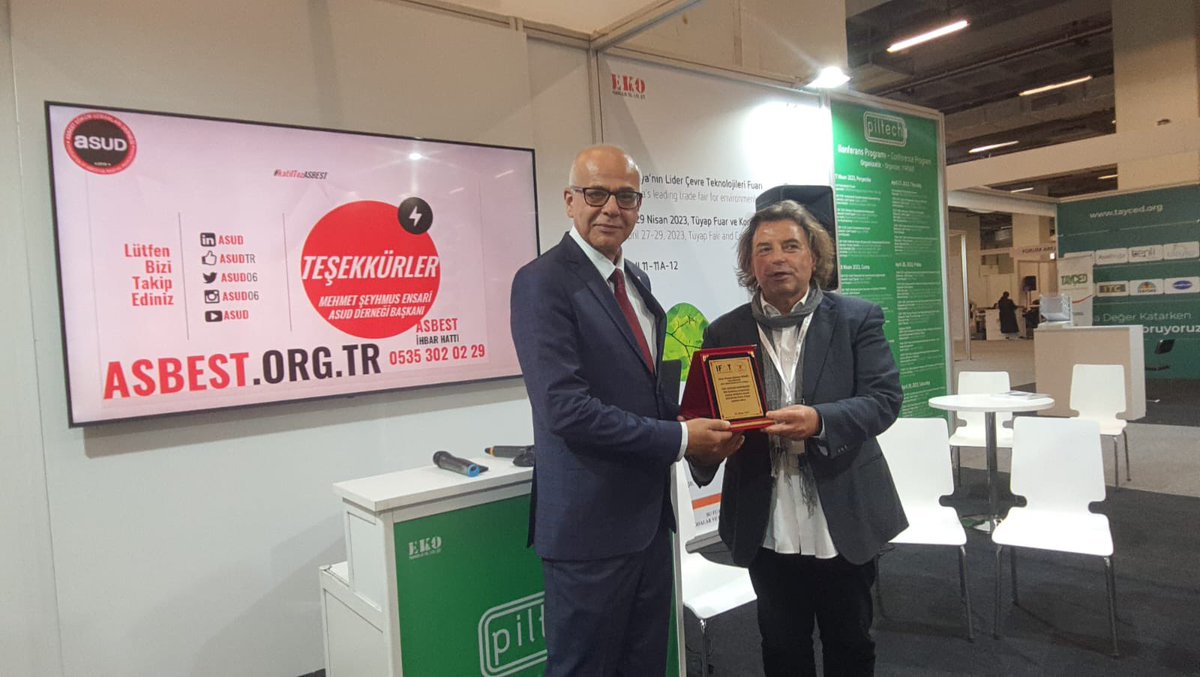 ASUD06's tweet photo. ASUD IFAT İstanbul Fuarında 
#deprem #Asbestos #Katiltozasbest https://t.co/SLobxHgEJu