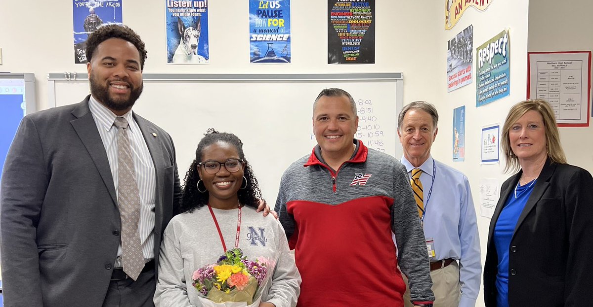 Congratulations to <a href="/CTA_CCPS/">CTA</a> Principal Carrie Akins and <a href="/NHS_Patriots/">Northern HS Patriots</a> Teacher Krystal Butler for being the deserving recepients of the 2023 Washington Post Principal and Teacher of the Year. #calvertshines