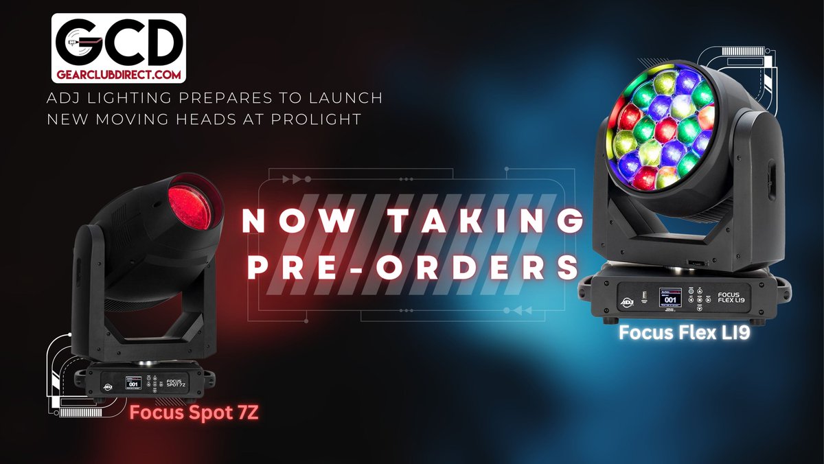 ADJ LIGHTING PREPARES TO LAUNCH NEW MOVING HEADS AT PROLIGHt!
Follow the link for more information:
gearclubdirect.com/categories/new…

#djequipment #djevent #musicproduction #perfomances #adj #newproducts #djnews #professionallight #focus #adjfocus #foc