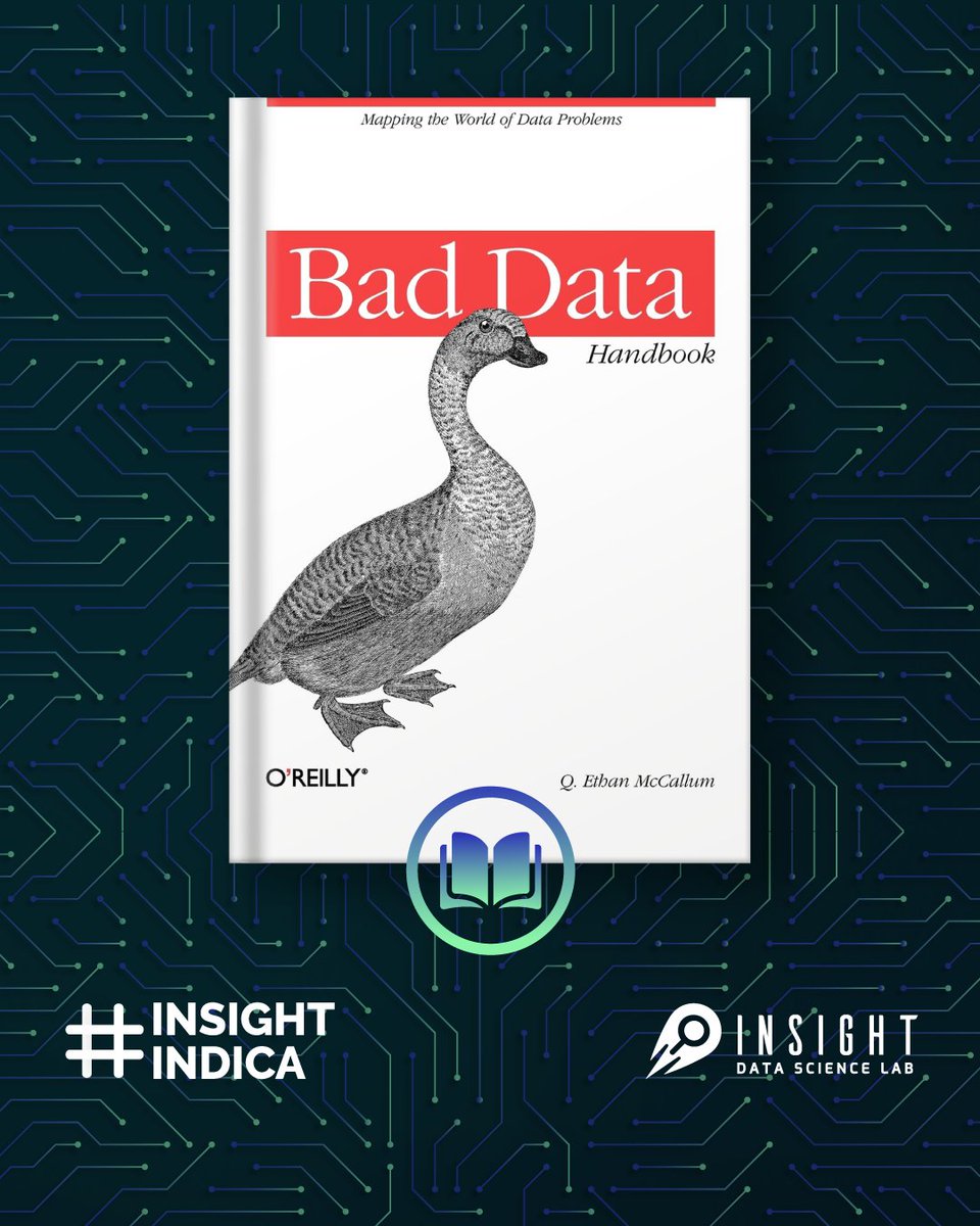 insightlab_'s tweet image. 📖 Em &quot;Bad Data Handbook: Cleaning Up The Data So You Can Get Back To Work&quot;, Q. Ethan McCallum e uma equipe de colaboradores fornecem uma base para quem deseja entender e lidar com dados ruins.

#insightindica #ciênciadedados #datasciencebooks