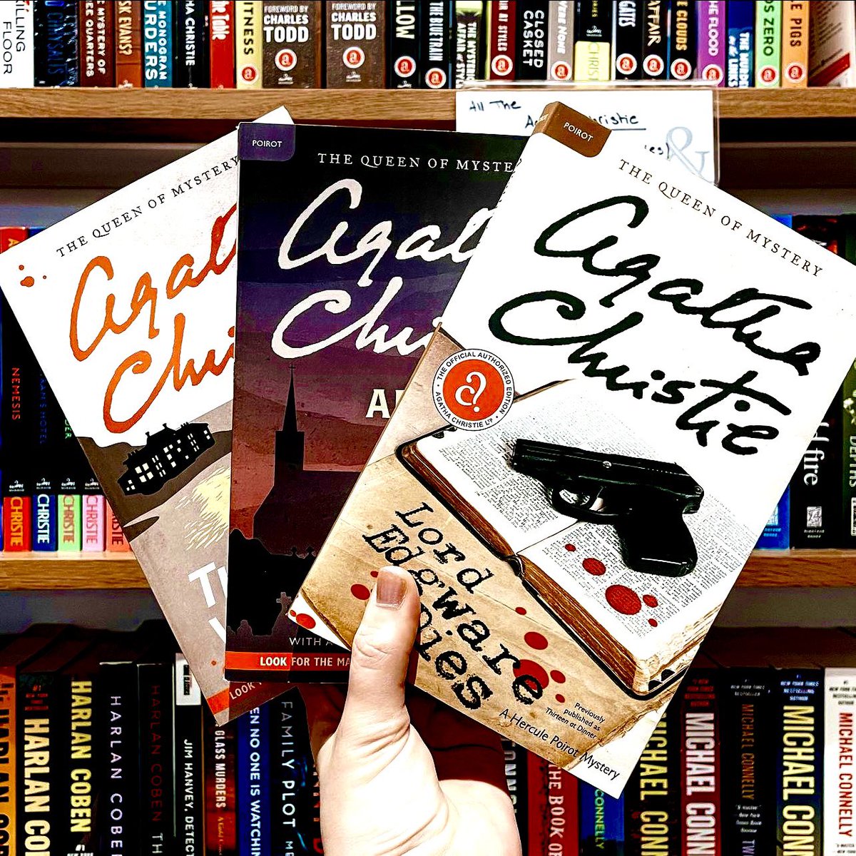 Peanut butter and jelly, tea and scones, rainy days and Agatha Christie..some pairings just make sense! It’s yucky outside but it’s nice here in Barnes &amp; Noble - stop in and treat yourself to a hot coffee and a new murder mystery! #barnesandnoble #agathachristie #bookstagram