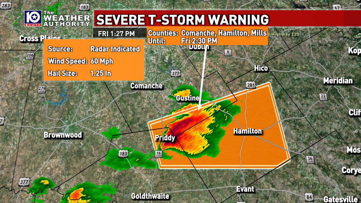 KWTX Weather on Twitter "1st Severe Thunderstorm Warning has been