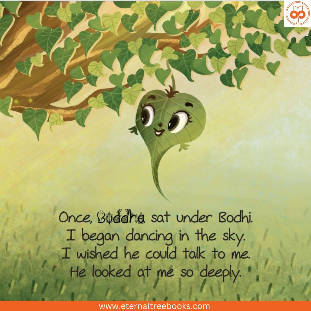 EternalTreeBks's tweet photo. As I sway in the gentle breeze, I remember the day when the great Buddha sat under my Bodhi tree and looked deep into my veins. At that moment, he saw the entire universe embedded in me - the beauty, the sorrow, the joy, and the pain. 
#kidsbooks #Buddha #Buddhism https://t.co/Xw9yxycUC3
