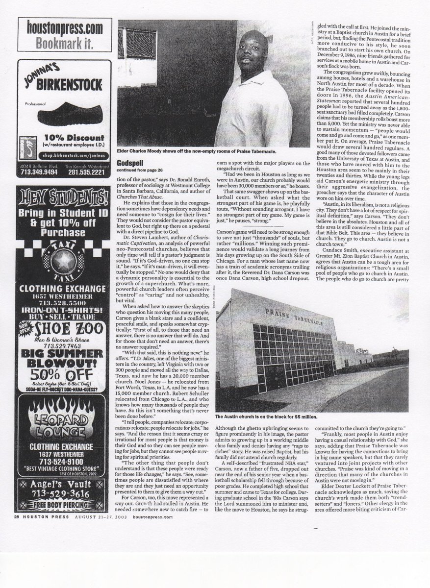 drdanacarson's tweet photo. #FlashbackFriday 20 years ago, after I heard from God, The R.O.C.K (formerly known as Praise Tabernacle) made the move from Austin to Houston! News outlets covered it &amp; despite how crazy it looked to others, over 300 families moved. #Revival #DrDanaCarson #20years #TheROCKwoi https://t.co/DKMmlhDaeZ