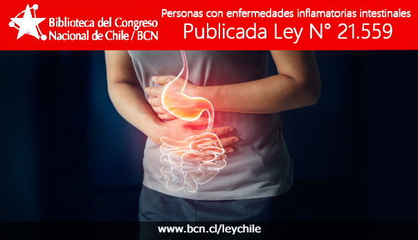 LeyChile's tweet photo. Publicada Ley 21.559. Regula el acceso a servicios sanitarios y atención preferente a personas con enfermedades inflamatorias intestinales, promueve su conocimiento y la no discriminación.
Disponible en https://t.co/90CDWRGmhX
Historia de la ley https://t.co/13P3ei7y6g https://t.co/JQm6rtW3Mn