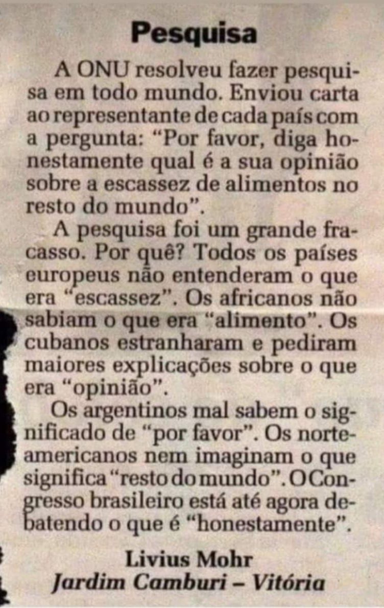 efreitasofc's tweet photo. Pesquisa da ONU! https://t.co/jmJqSXqlxU