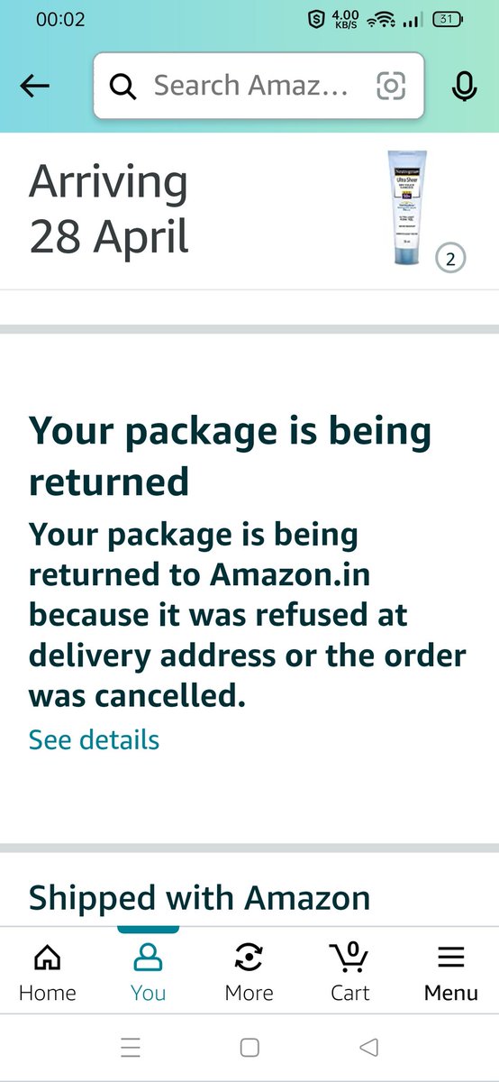 balwinder_vicky's tweet photo. @amazonIN delivery has become worst these days. My today's order is showing returned message. The reason given was my refusal to receive, but actually I was never contacted. My last order of shoes was shown as delivered, but I never received it. Second blunder in 4 days. https://t.co/nRQKvO2RhP