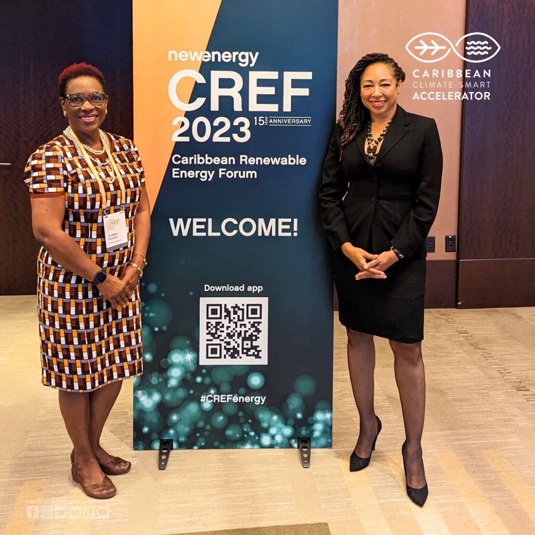 ccs_accelerator's tweet photo. #CCSA CEO @RacMoses shares lens with respected &amp; globally recognized climate &amp; development strategist UnaMay Gordon @gemgord #CREF2023 #CREFEnergy https://t.co/Y7ph3kJpXG