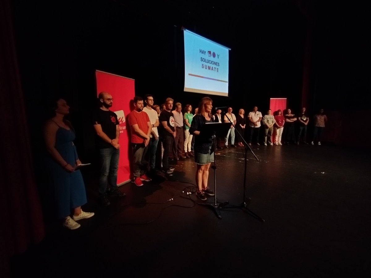 IU_Madrid's tweet photo. Tania Pasca (@ainatacsap), candidata a la Alcaldía de Fuenlabrada y compañera de @IU_Madrid 🗣️

"Es un orgullo encabezar esta candidatura, llena de trabajadoras y vecinas de Fuenlabrada, una candidatura plural, con mucha fuerza y con las ideas muy claras" https://t.co/zhABaTPurF