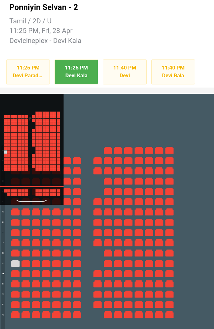 i_RA_Anand's tweet photo. #PS2 - Night show absolute rampage 🔥
Day 1, Night show status in #ChennaiCity 👇
Chennai MountRoad DeviCineplex,
#Devi (838 seats) - Full
#Deviparadise (1047 Seats) - Full
#Devibala (308 Seats) - Full
#Devikala (269 Seats) - Full
***
@chiyaan @Karthi_Offl @actor_jayamravi https://t.co/b8P0eQIsxq