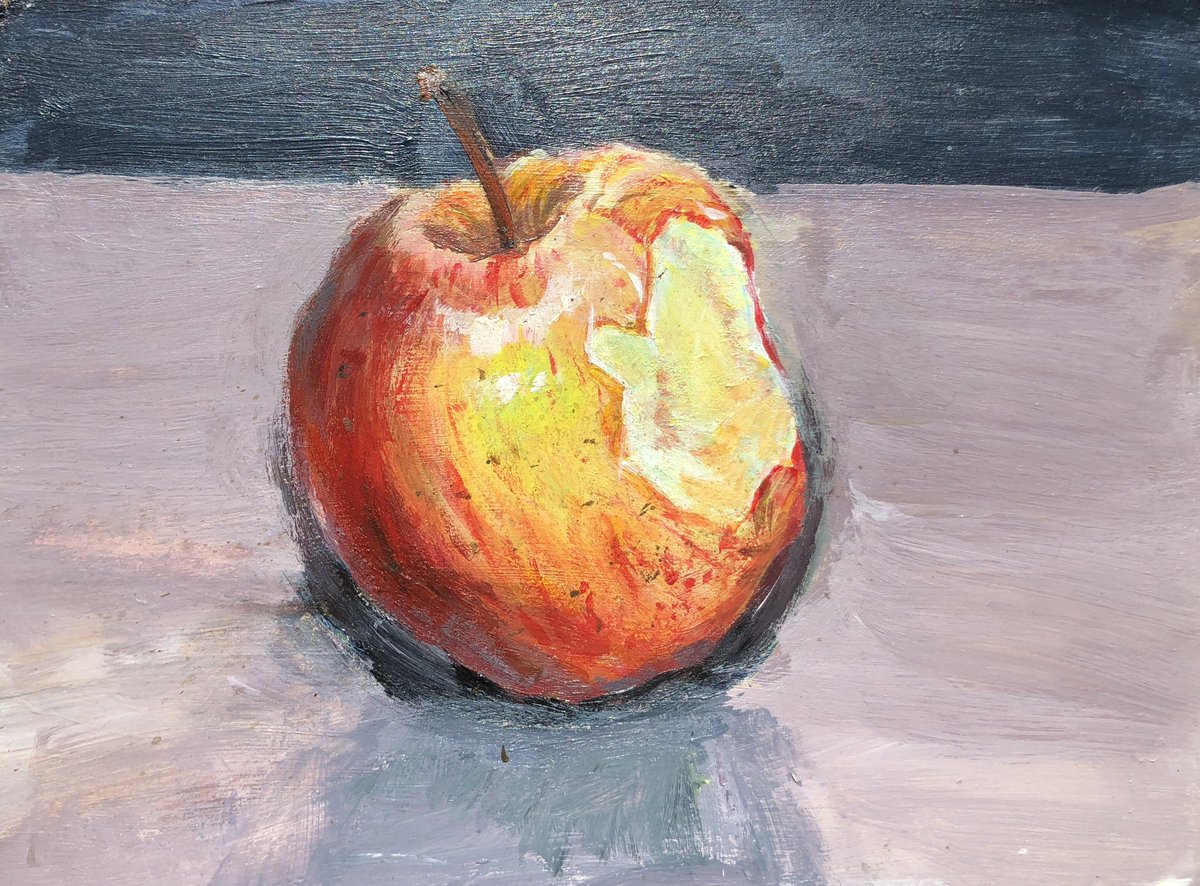CPAFineArts's tweet photo. Advanced Visual Arts 12 Apple Studies - Acrylic Paint Edition! https://t.co/H0on5X546a