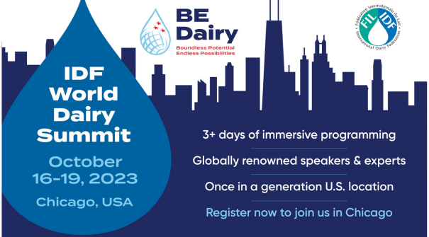 USDairyExporter's tweet photo. The @FIL_IDF World Dairy Summit is returning to the U.S. for the first time in 30 years! Come to Chicago on Oct. 16-19 to hear dairy leaders from around the world offer their perspectives on markets, nutrition, sustainability and more. Visit https://t.co/FaL1fJOWkn to register. https://t.co/6K0lXGD6xe