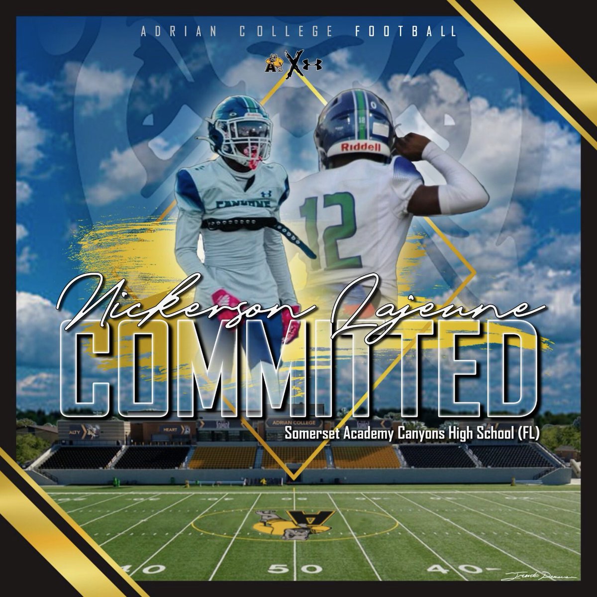 Huge congratulations to a young man whose been working hard last 4 years to get to the next level <a href="/2x_nick/">Nickerson “Joker” Lajeune</a> proud of you and all you’ve done to accomplish this goal <a href="/AdrianCollegeFB/">Adrian College Football</a> #CultureWINS