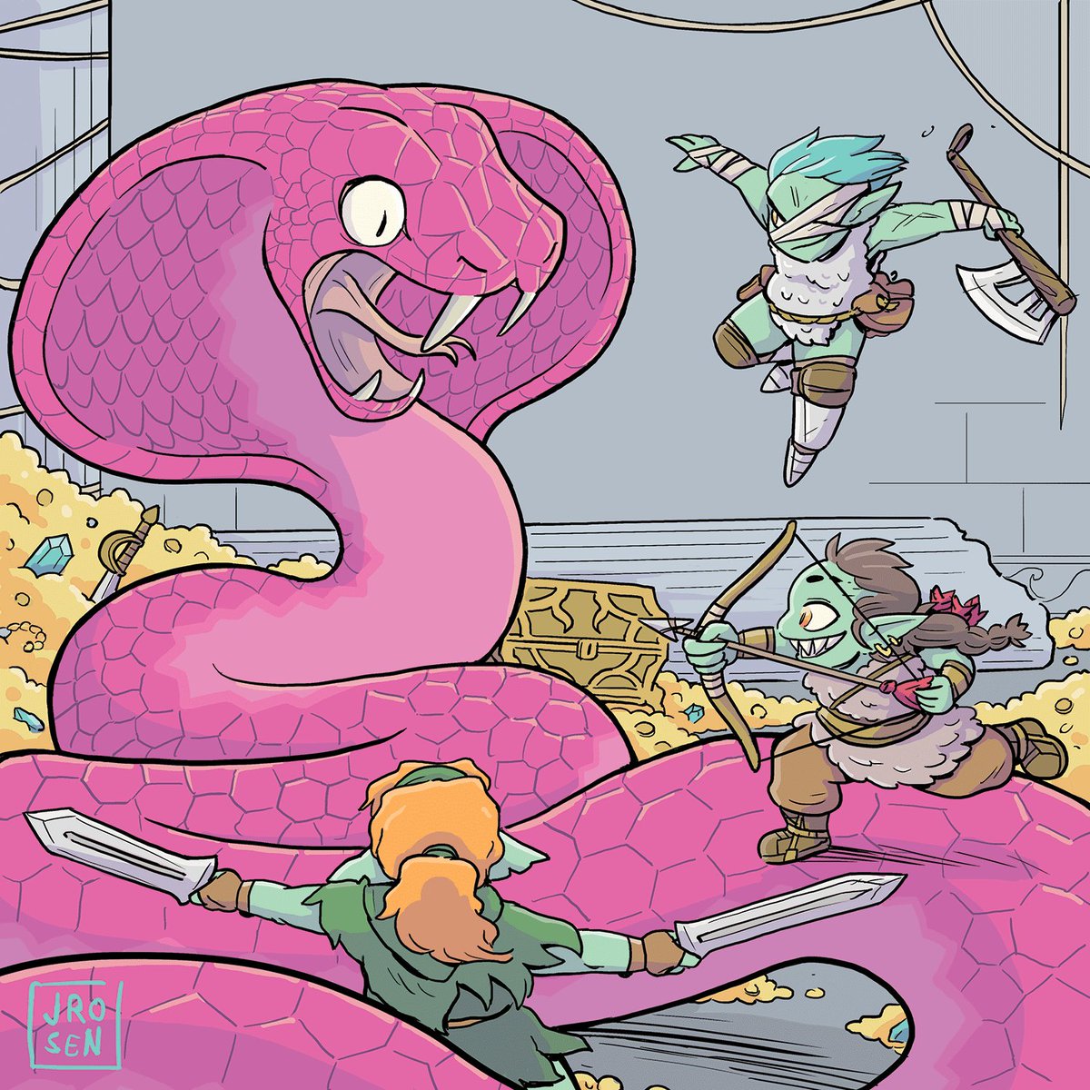 Drew some goblins, goblin-ing out