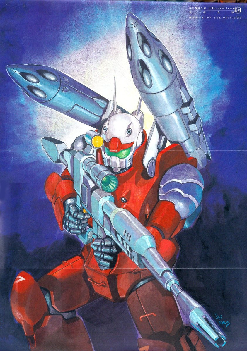 CharaSoon_ken's tweet photo. Mobile Suit Gundam Origin version of Guncannon illustrated by Yoshikazu Yasuhiko https://t.co/keVeQNMmm6
