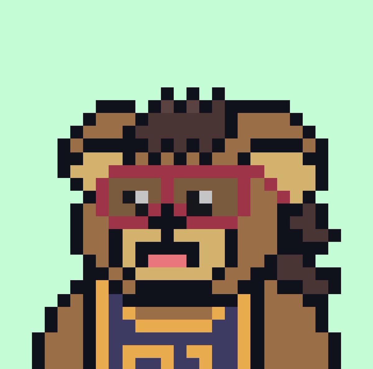 AlohaOso's tweet photo. My OG bear puts out major Kurt Rambis vibes. @bears_deluxe @pixelmagenft https://t.co/WnA8zzi3Lb