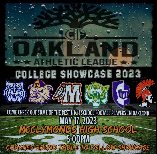 2nd annual OAL College Showcase at Mcclymonds HS on WEDNESDAY MAY 17th 5-7pm.  COLLEGE COACHES and Fans are invited to watch our teams prepare for the 2023 Season. #OAL