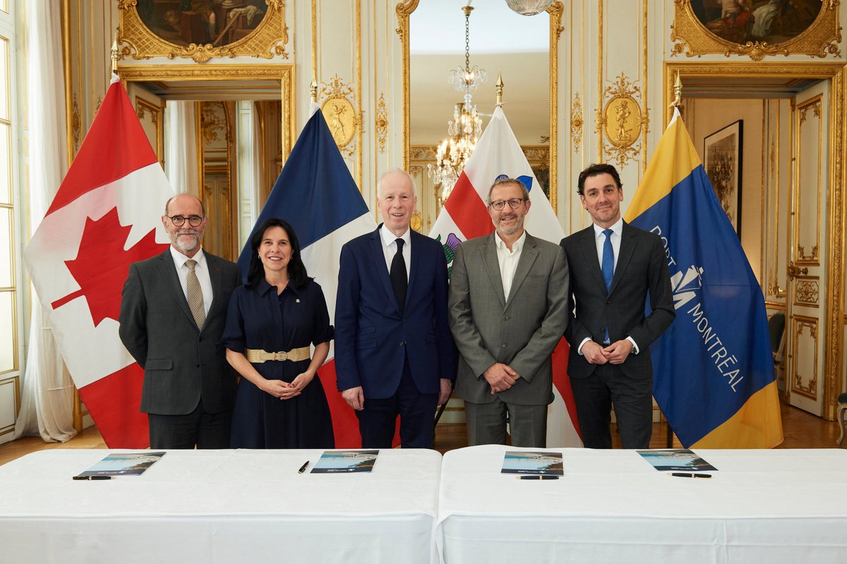 PortMTL's tweet photo. Le #PortMTL et @MTL_Ville consolident leur volonté de réaliser conjointement, en tant que ville portuaire, les objectifs de développement durable des Nations Unies. 🤝 https://t.co/lrMCHl3BvO
#PortDurable #MTLVillePortuaire https://t.co/tfjlSS3flJ
