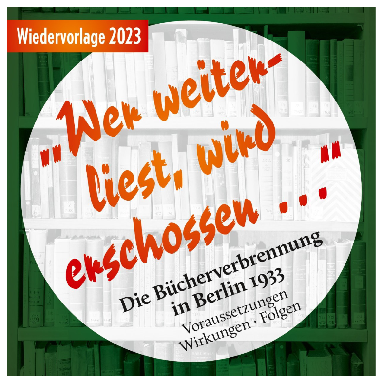 Linke_Liste's tweet image. Veranstaltungshinweis:

»Wer weiterliest, wird erschossen…«
Die Bücherverbrennung in Berlin 1933. Voraussetzungen • Wirkungen • Folgen

Ausstellungseröffnung am 10. Mai 2023, 19:30 Uhr. Mehr dazu auf den Seiten der Historischen Kommission des #StuPaHU: ini.hu-berlin.de/hiskom/lesezei…