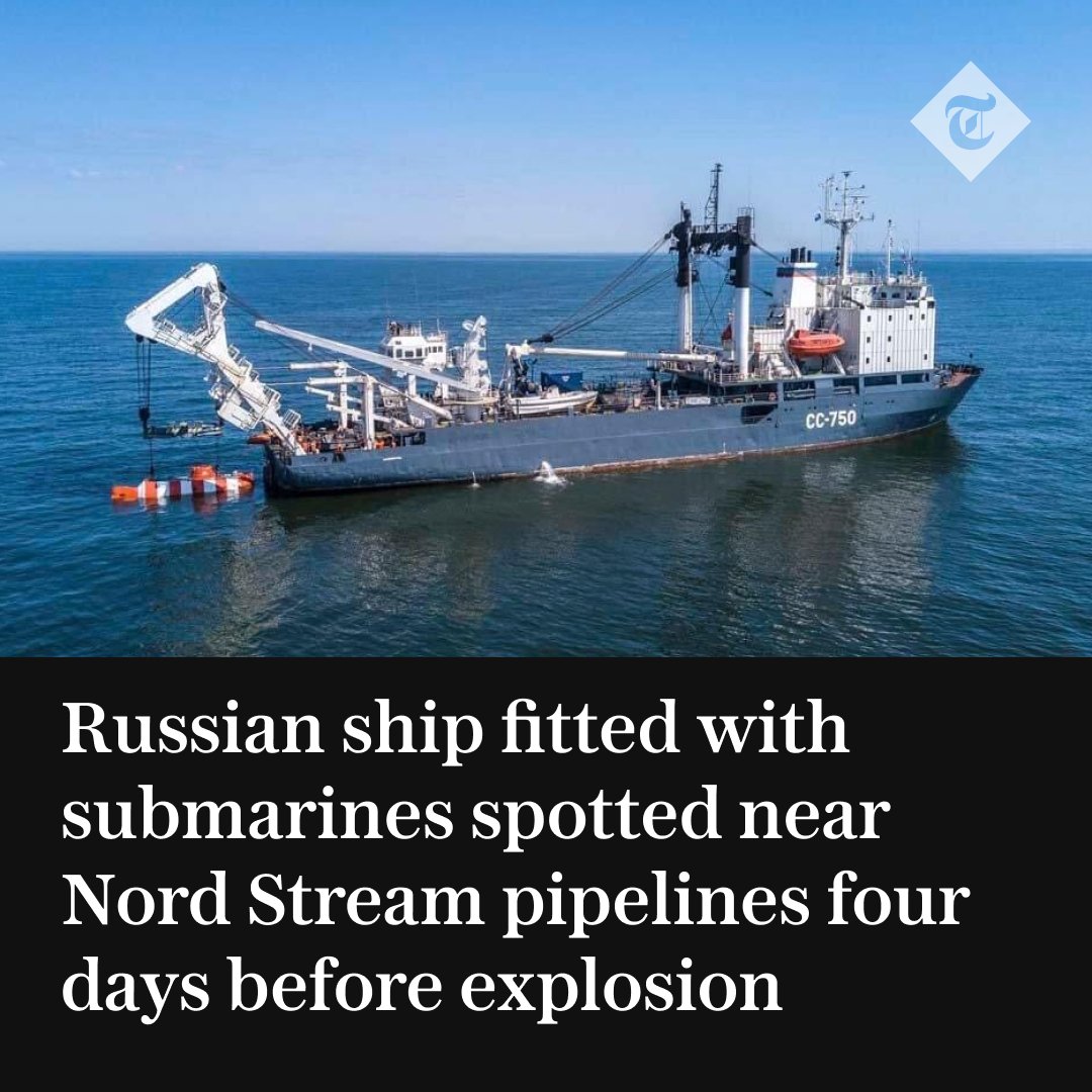 The Telegraph on Twitter: "🔴 A Russian vessel known for carrying deepwater  submarines was spotted touring the Nord Stream pipelines days before they  were sabotaged, according to a new report. Read more