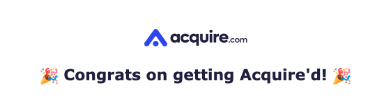 simonpbuilds's tweet photo. Small win today!

Can't recommend the @acquiredotcom team enough. https://t.co/LhmZdwwXNy